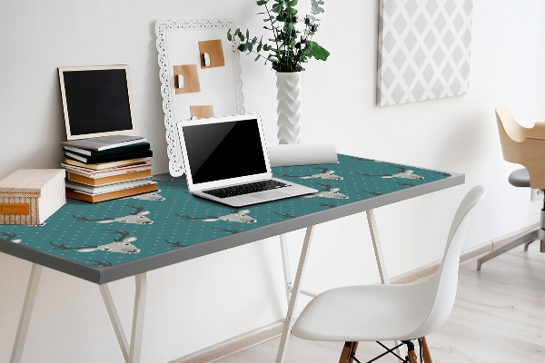 Large desk mat for children gray deer