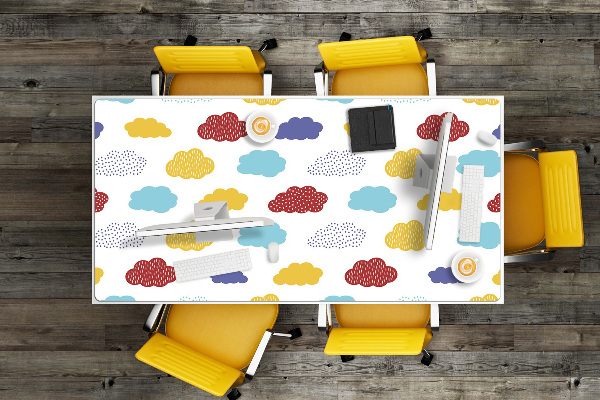 Desk pad colorful clouds