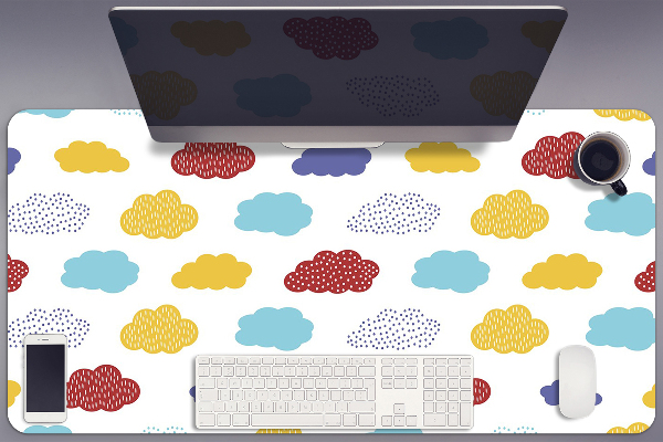Desk pad colorful clouds