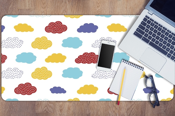 Desk pad colorful clouds