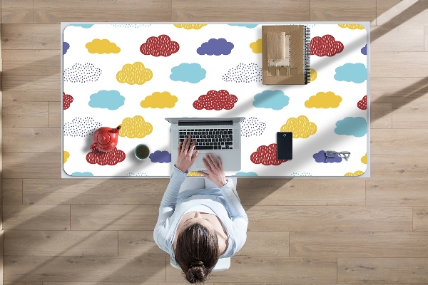 Desk pad colorful clouds
