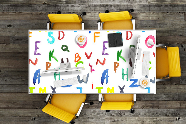 Desk pad colorful letters