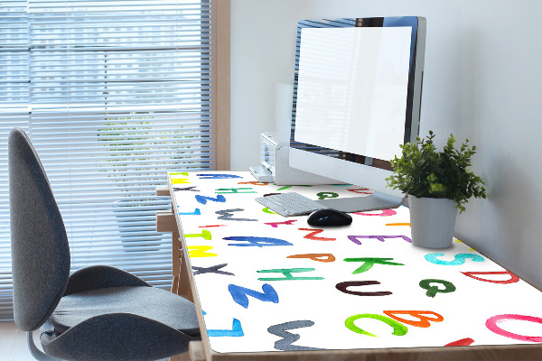 Desk pad colorful letters