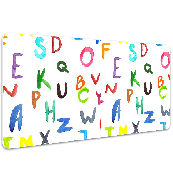 Desk pad colorful letters