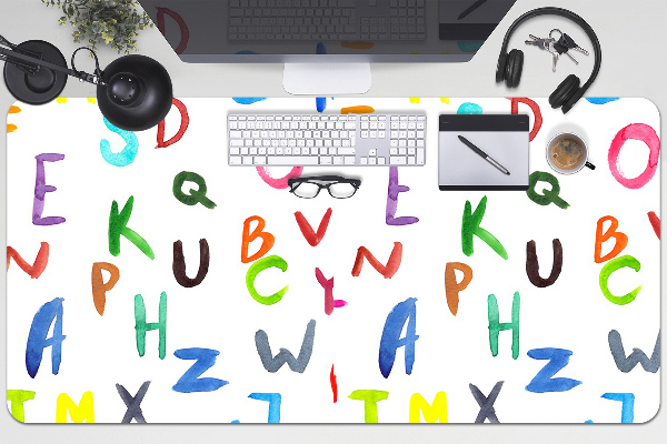 Desk pad colorful letters