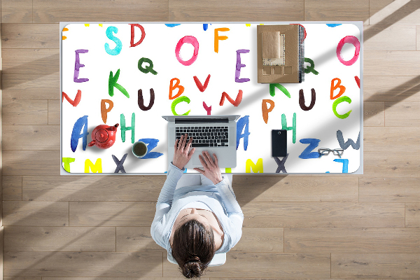 Desk pad colorful letters