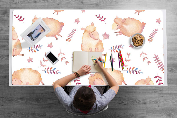 Large desk mat for children sheep