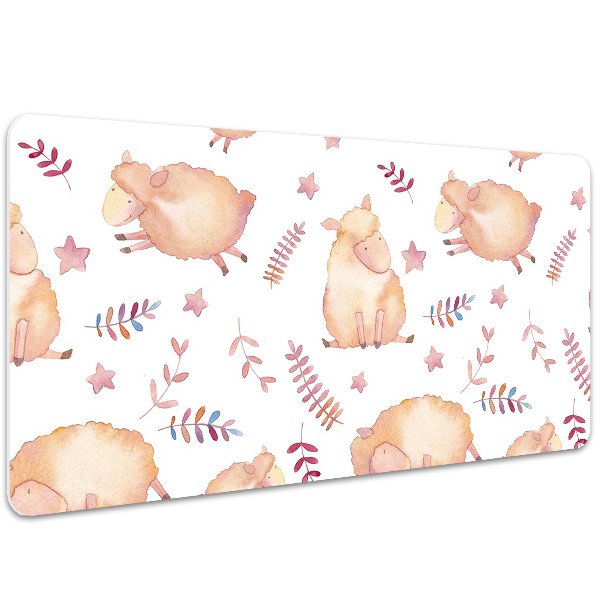 Large desk mat for children sheep