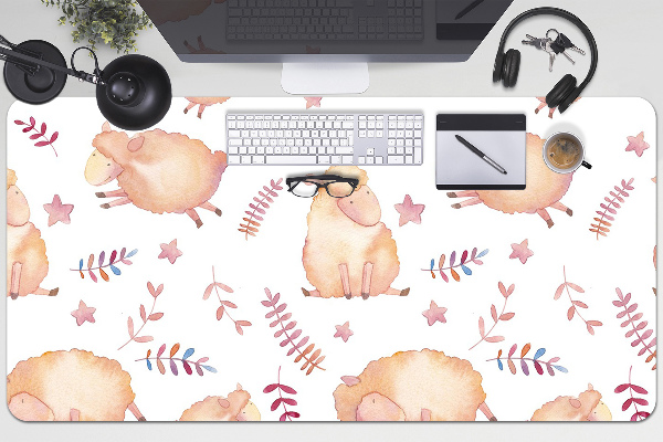 Large desk mat for children sheep
