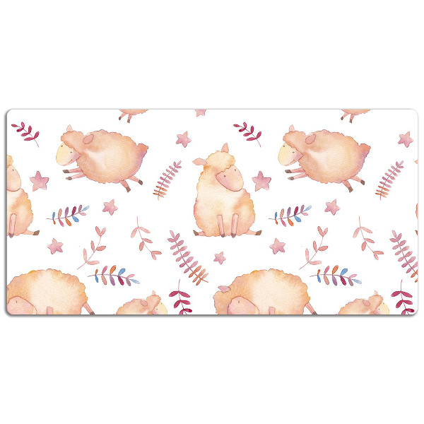 Large desk mat for children sheep