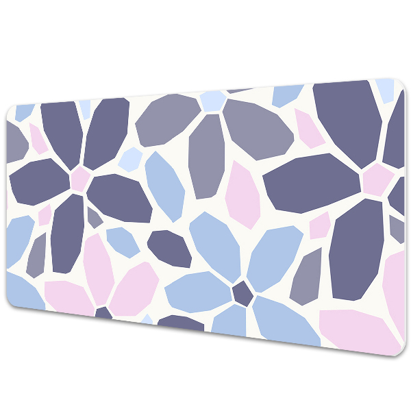 Desk mat geometric flowers