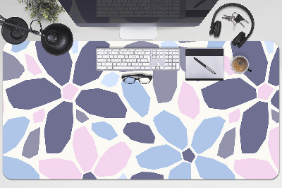 Desk mat geometric flowers