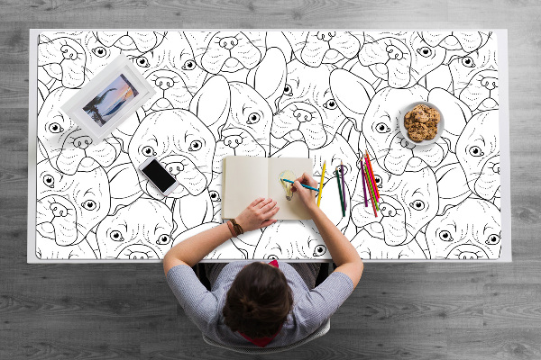 Large desk mat for children dog Bulldog