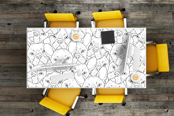 Large desk mat for children dog Bulldog