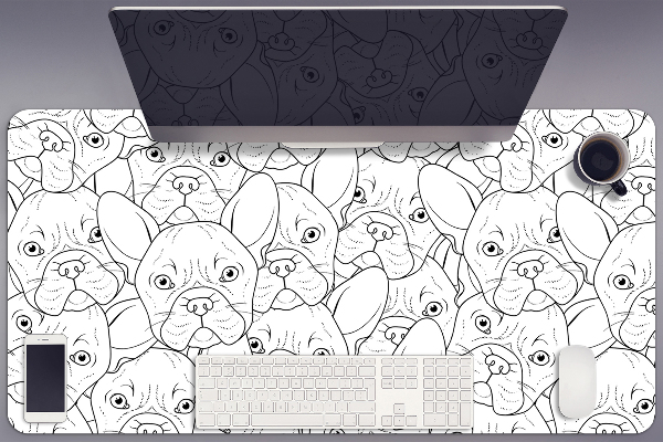 Large desk mat for children dog Bulldog