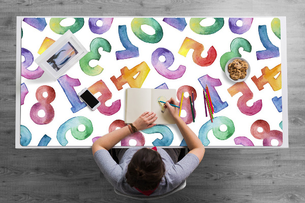Full desk protector colorful letters