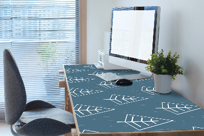 Large desk pad PVC protector blue forest