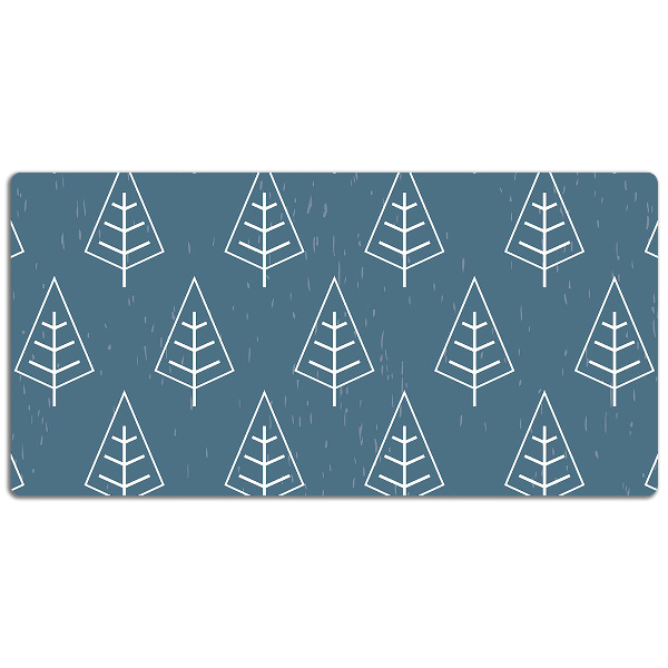 Large desk pad PVC protector blue forest