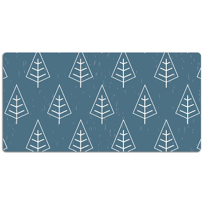 Large desk pad PVC protector blue forest