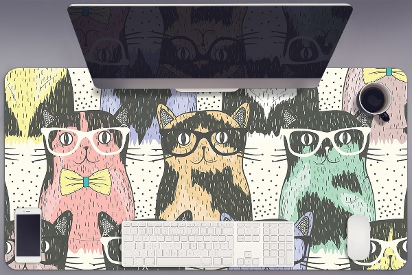 Large desk mat for children Cats