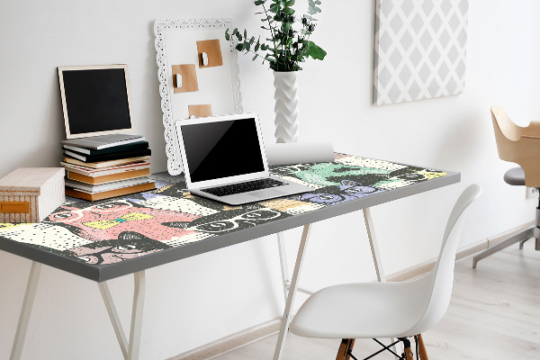 Large desk mat for children Cats