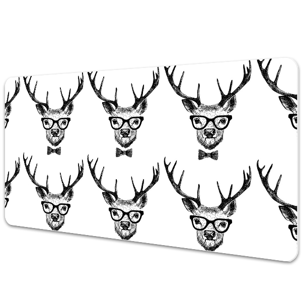 Large desk mat table protector deer drawing