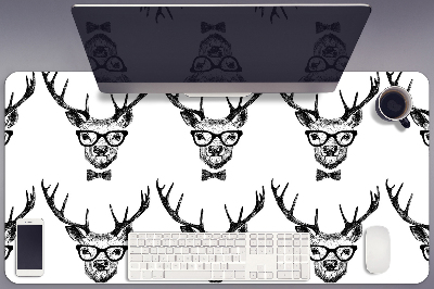 Large desk mat table protector deer drawing