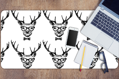 Large desk mat table protector deer drawing