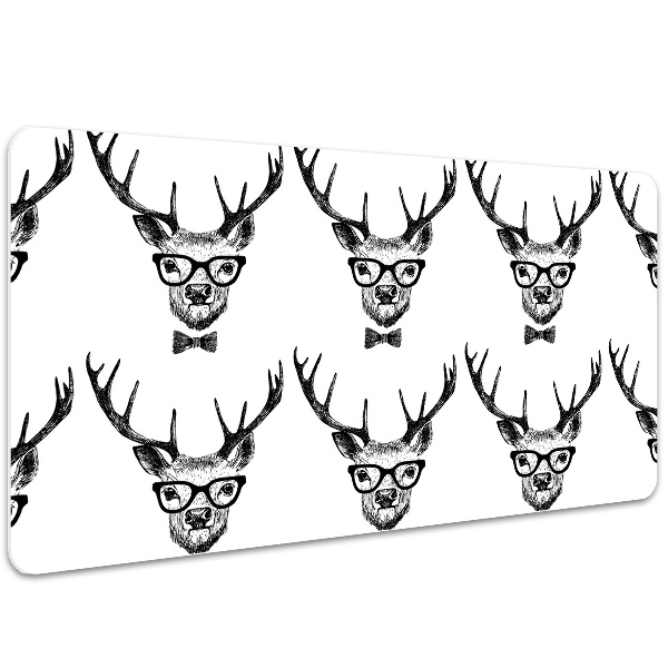 Large desk mat table protector deer drawing