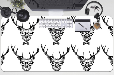 Large desk mat table protector deer drawing