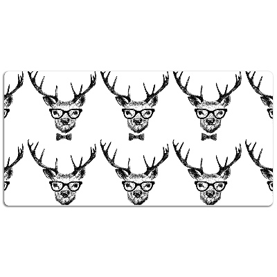 Large desk mat table protector deer drawing