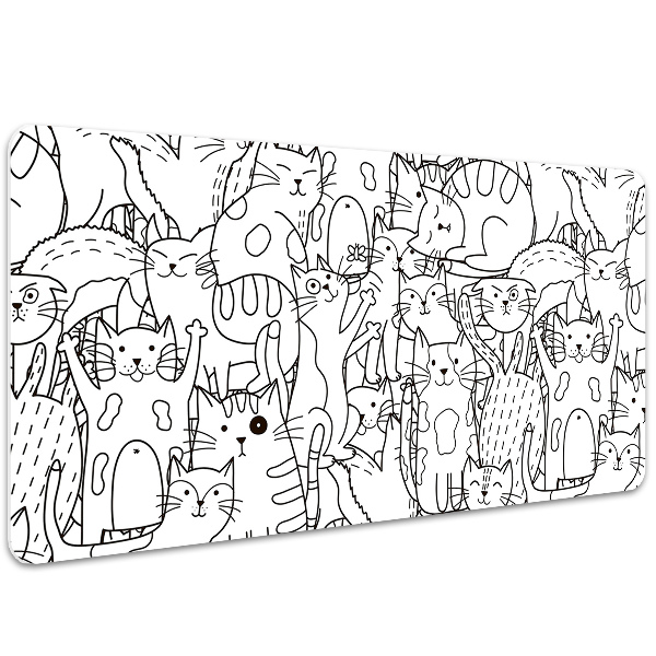 Desk mat Cats in the style of Doodle