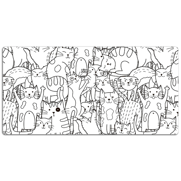 Desk mat Cats in the style of Doodle
