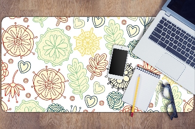 Full desk mat Flowers and Hearts