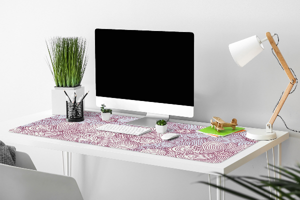 Large desk mat table protector flowers Doodle
