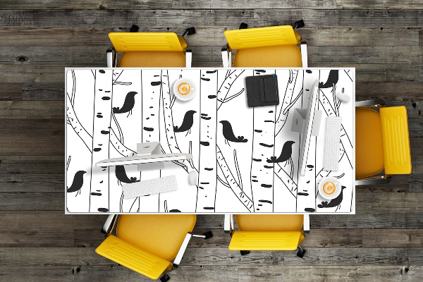 Full desk mat Birds and trees