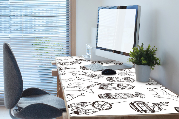 Large desk mat for children cartoon