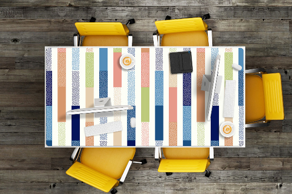 Full desk mat colorful stripes