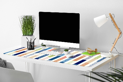 Full desk mat colorful stripes