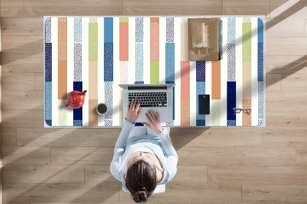 Full desk mat colorful stripes