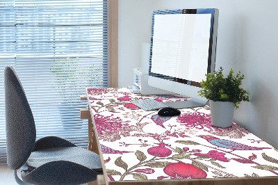 Full desk mat Birds and flowers