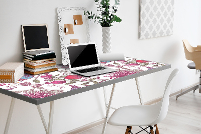 Full desk mat Birds and flowers