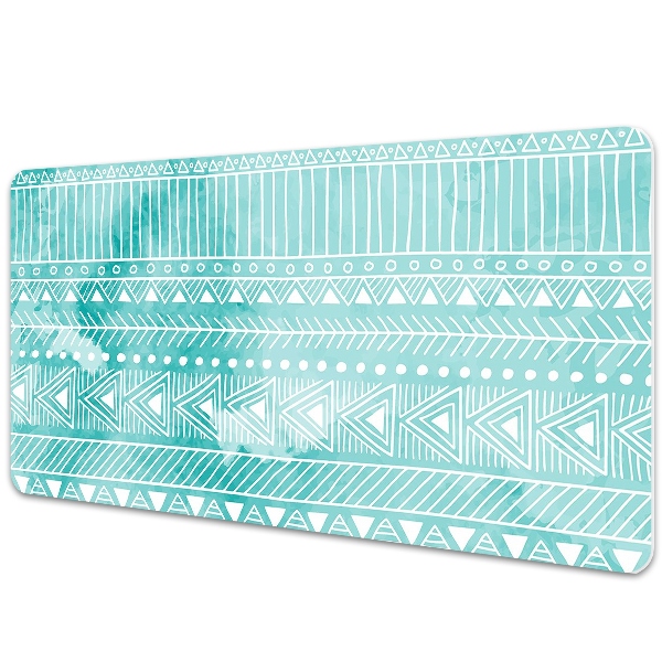 Desk mat geometric turquoise