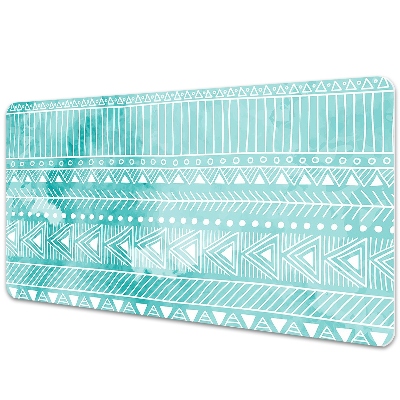 Desk mat geometric turquoise