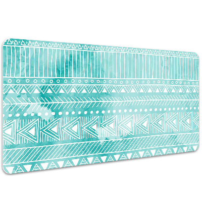 Desk mat geometric turquoise