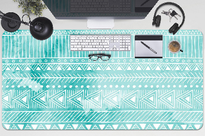 Desk mat geometric turquoise