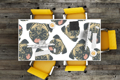 Large desk mat for children Pugs