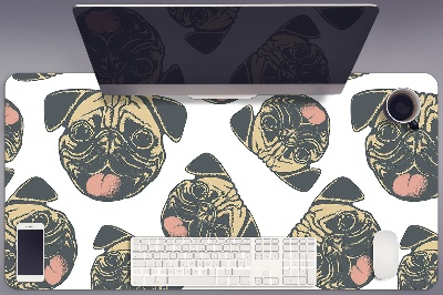 Large desk mat for children Pugs