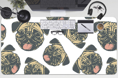 Large desk mat for children Pugs