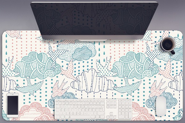 Desk pad Clouds and Dots